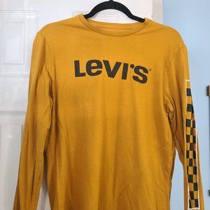 Levi's Men's T shirt Long Sleeve Classic Crew Neck Logo Size: Medium